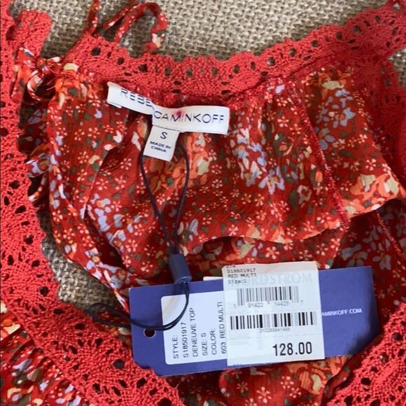 NWT Rebecca Minkoff Red Deneuve Top Blouse Size S - Picture 13 of 13